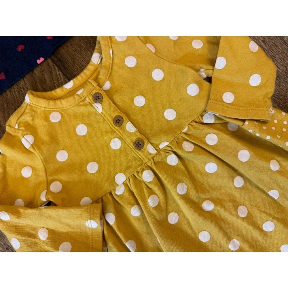 Carters Baby Girl‎ Clothes Lot 3 Months Dresses Outfits Fall Long Sleeved Hearts
